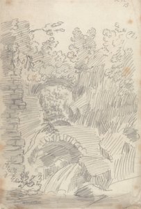 Un barranco rocoso de John Robert Cozens
